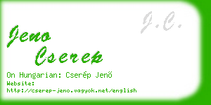 jeno cserep business card